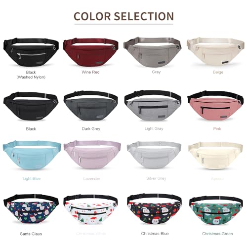 MAXTOP Large Crossbody Fanny Pack with 4-Zipper Pockets,Gifts for Enjoy Sports Festival Workout Traveling Running Casual H...