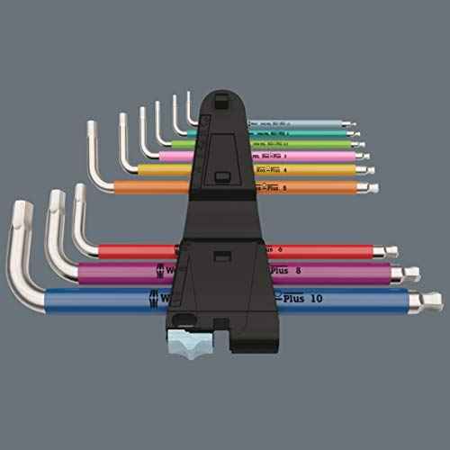3950/9 HEX-PLUS HF 1 L-KEY SET,METRIC,STEEL,W/HOLD,9PC