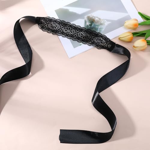 Lace Sleep Mask - Women Hollow Blindfold Elastic Lace Masquerade Mask Costume Accessory for Valentine Adult Couples Play