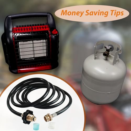 F273704 10FT Propane Adapter Hose for Mr Heater Buddy Series,for Big Buddy/Little Buddy/Portable Buddy Accessories to Prop...