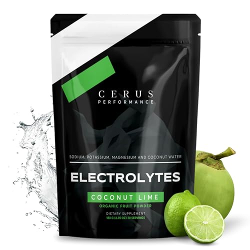 Cerus Performance Electrolyte Powder – Coconut Lime Flavor, 30 Servings, Zero Sugar, Coconut Water & Real Fruit for Endura...