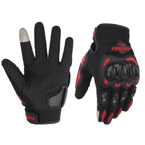 smotrcc Motorcycle Gloves for Men and Women – Hard Knuckle Dirt Bike Riding Glove, Touchscreen Biker Gloves, Breathable AT...