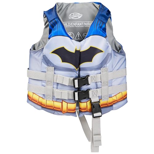 SwimWays DC Swim Trainer Life Jacket, US Coast Guard Approved Life Vest Kids Swim Vest, Pool Floats & Life Jackets for Kid...