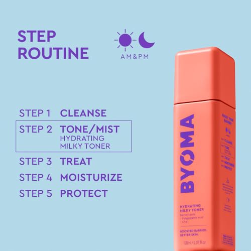 BYOMA Hydrating Milky Toner - Dewy, Ultra Hydrating Toner for Face - Soothes Skin, Locks in Moisture, Reduces Redness - Ba...