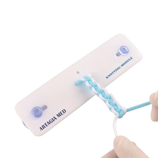 Surgical Knot Tying Practice Board Kit - Complete Medical Knot Tying Tool Set with Rope for Learning Surgical Knots, Inclu...