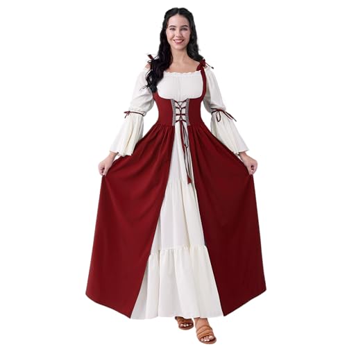 Spooktacular Creations Halloween Renaissance Costume Women, Renaissance Corset Dress, Plus Size Medieval Chemise for Cosplay