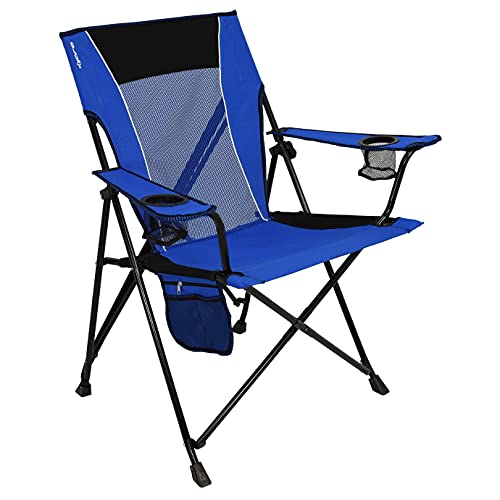 Kijaro Dual Lock Folding Camp Chairs - Versatile for Sports, Outdoors & Lawns - Locks Positions - Maldives Blue