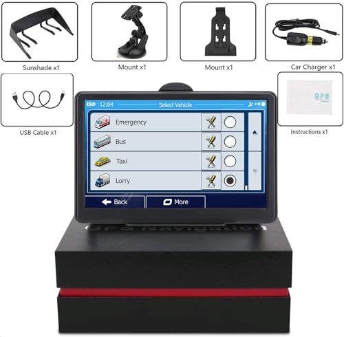 7 Inch GPS Navigaton for Car Truck RV, 2025 Latest Map GPS for Car with Free Lifetime Updates, Voice Guidance, Speed Alert...