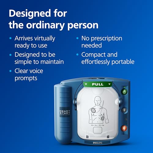 Philips HeartStart Home AED Defibrillator with Training Pads Cartridge, M5068A-C02