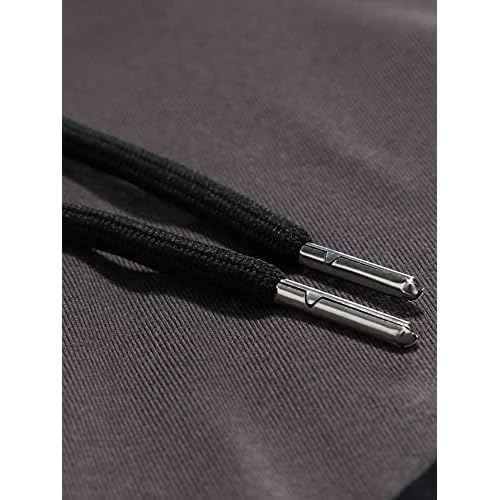 WDIRARA Men's Letter Print Colorblock Drawstring Hooded Tee and Biker Shorts Set