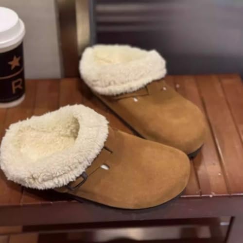 1Pair Removable Fleece Lined Clog Slipcovers, Short Fleece Lining Thickened Insole, for Chef Shoes Kitchen Indoor Outdoor,...