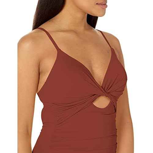 La Blanca Womens Island Goddess Twist Keyhole One Piece Swimsuit
