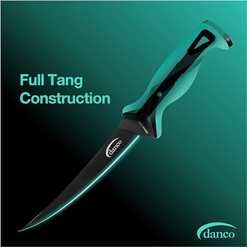danco Pro Series 9" Stout Knife | Full Tang German G4116 Stainless-Steel Blades with Teflon Coating, Molded Nylon Sheath, ...