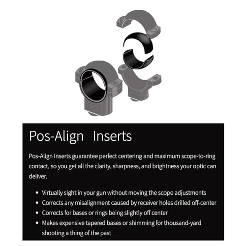BURRIS Signature Secure Reliable Durable Solid Steel Tactical Shooting Optic Mounting Rings w/Pos-Align Inserts Technology