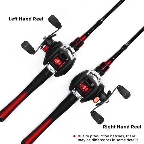 Kilitn Fishing Rod and Reel Combo, Baitcasting Combo Baitcast Reel 5 Foot Durable Fiberglass Telescopic Rod with Fishing L...