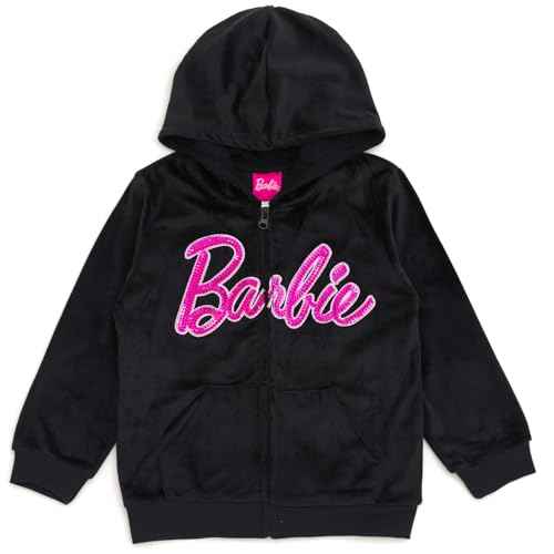 Barbie Girls Velour Matching Family Zip Up Hoodie Toddler to Adult Sizes (2T - 2XL)