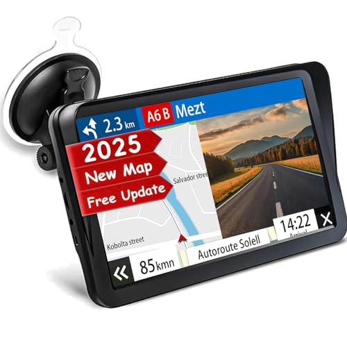GPS Navigator for Car, Truck GPS 9 Inch Touch Screen, Latest 2025 Maps for Car GPS, RV GPS Support Voice Turn-by-Turn Guid...