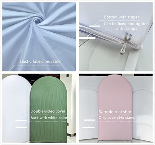 afoloa Light Pink Arched Stretchy Fabric Covers for Parties Double-Sided Arch Stand Backdrop Cover Wedding Birthday Party ...