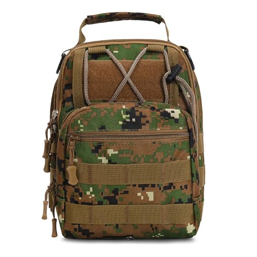 Viriber Tactical Backpack, Waterproof Military Cross-body Molle Sling Shoulder Backpack Chest Bag for Outdoor Every Day Ca...
