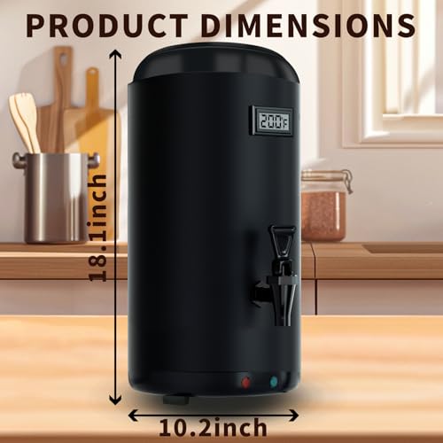 Hijolla Insulated Beverage Dispenser with Heating Drink Dispenser, Electric Heating Beverage Dispenser-75 Cup Hot&Cold wat...