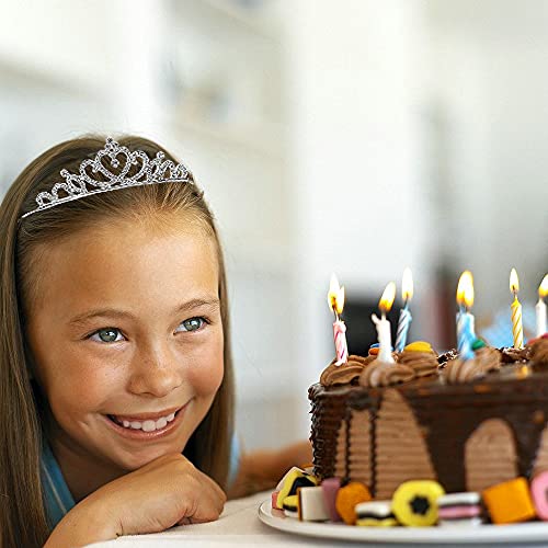 6 Pack Crystal Tiara Crown,Rhinestone Princess Crown,Silver Crystal Tiara for Girls,Women,Weddings,Parties,Prom Headdresses