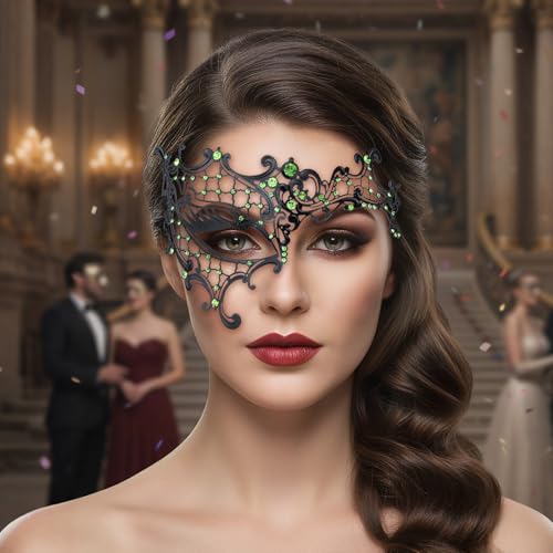 Coddsmz Laser Cut Metal Women's Masquerade Mask Venetian Party Mardi Gras Halloween Mask