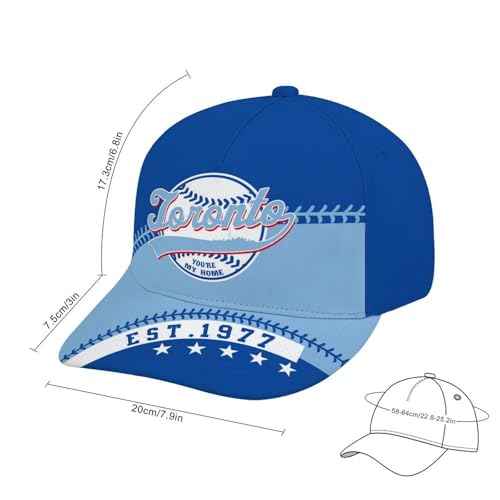 Baseball City Style Adjustable Hat Unisex Adult Game Day Team Color Snapback Cap Sports Fan Gift for Men Women