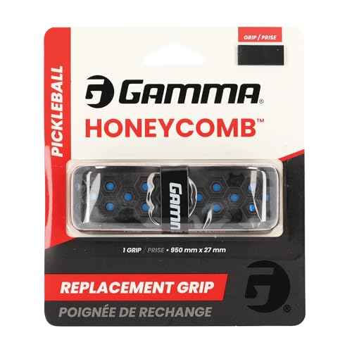 GAMMA Honeycomb Cushion Grip for Pickleball Paddles, Padel, Moisture-Wicking Pickleball Replacement Grip, Premium Pickleball Equipment for Practice and Games