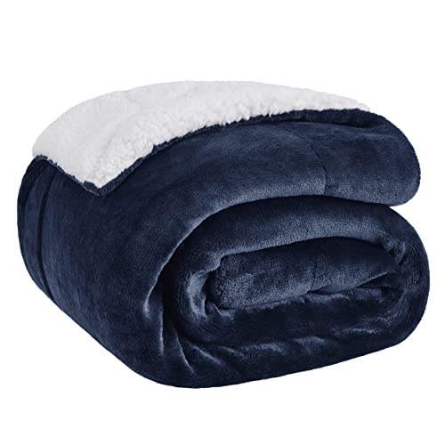 Bedsure GentleSoft Sherpa Fleece Throw Blanket for Couch - Thick and Warm Throw for Women and Men, Soft Fuzzy Plush Blanke...