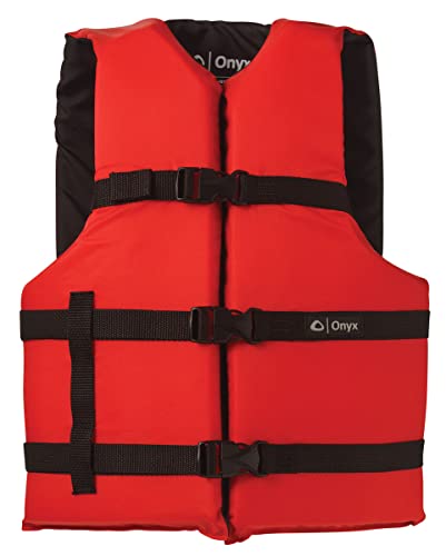 ONYX General Purpose Boating Life Jackets (Oversize, Red and Blue)