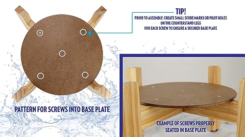 New Wave Enviro Natural Wood Water Dispenser Counter Stand, Natural Wood Finish, Easy Assembly with Included Hardware, 7 i...