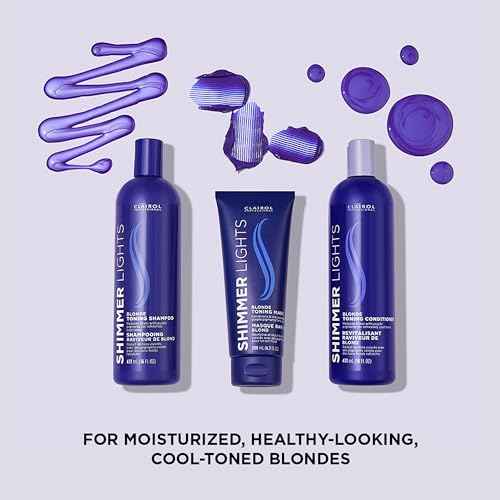 Clairol Professional Shimmer Lights Purple Shampoo | Neutralizes Brass & Yellow Tones | For Blonde, Silver, Gray & Highlighted Hair