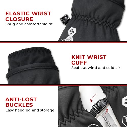 HANDLANDY Winter Gloves for Men & Women, Insulated Waterproof for Cold Weather, Thermal Glove for Cycling, Ski, Riding, Dr...
