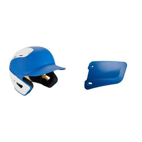 Bundle of Mizuno B6 Youth Baseball Batting Helmet, ROYAL-WHITE, Youth OSFM + Mizuno Batters Face Protector, Royal, Left Hand Batter