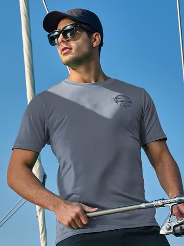 NORTHYARD Mens Swim Shirt Rash Guard UPF 50+ Quick Dry Short Sleeve Fishing Shirts Sun Protection Shirt Beach Water Swimming
