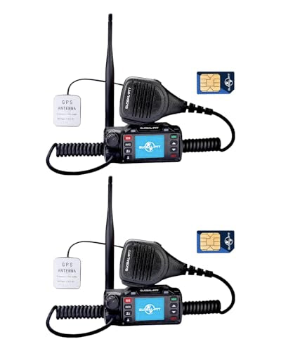 2-Pack Push-to-Talk Over Cellular (PoC) Mobile Radios with GPS SOS - 4G LTE Nationwide PTT Unlimited Range License-Free fo...