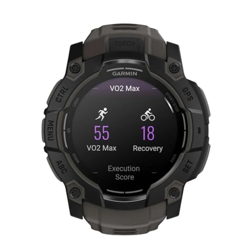 Garmin Instinct® 3 50mm, AMOLED Display, Rugged Outdoor GPS Smartwatch, Metal-Reinforced Bezel, Built-in Flashlight, Up to...