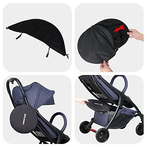 Beberoad Love Universal Stroller Sun Shade & Mosquito Net – 2-in-1 Baby Stroller Cover with UV Protection & 2-Way Zipper f...