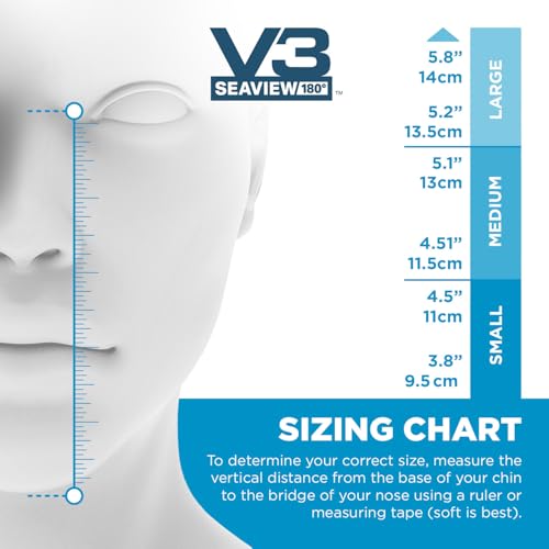 Seaview 180 V3 Full Face Snorkel Mask Adult- The V3 is The Perfect Snorkeling Gear for Adults- Snorkel Mask with 180 Panor...