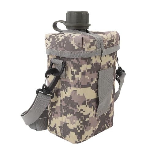 TANIQIACA Premium 2L Insulated Water Bottle - Portable Outdoor Flask with Oxford Cloth Sleeve and Pockets, for Hiking, Cam...