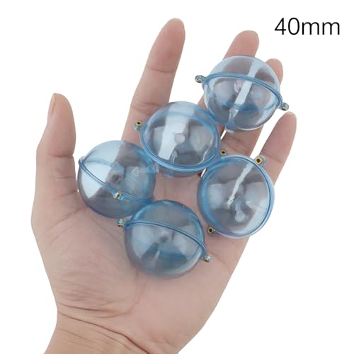 5pcs Fishing Slip Cast Spin Floats, Spin Float Fishing Bobbers, Fillable Plastic Water Balls Bubble Bobber for Topwater An...