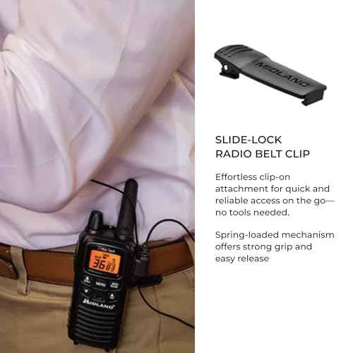 Midland LXT600BB FRS Business Walkie Talkies - Long Range 36-Channel Two-Way Radios with Headsets and Charging Base, NOAA Weather Alerts(2-Pack, Black)