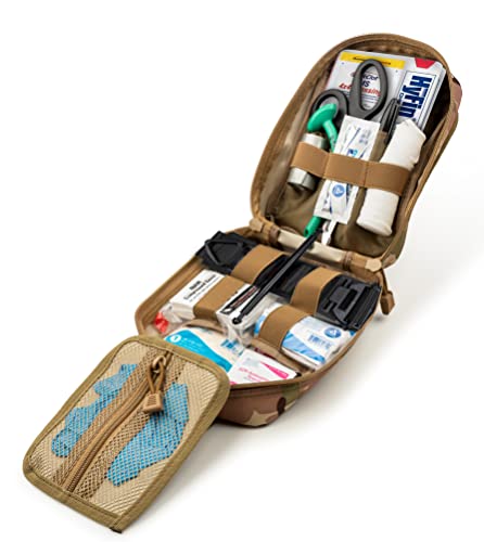 Scherber Premium IFAK Kit Trauma Pack | HSA/FSA Approved | SOF Tourniquet, QuikClot 4x4 HyFin Chest Seal, Israeli Bandage...