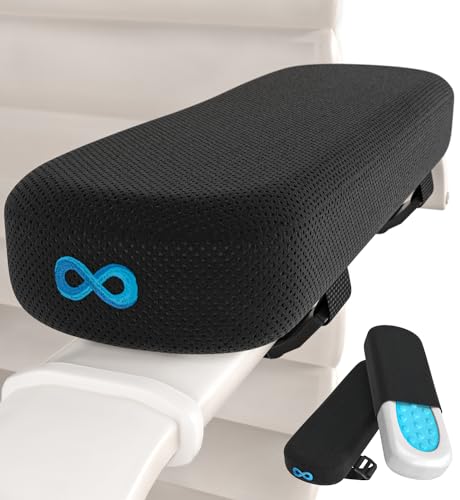 Everlasting Comfort Office Chair & Wheelchair Arm Pads - Cooling Memory Foam Arm Rest Cover for Desk, Gaming Chair, Wheelc...