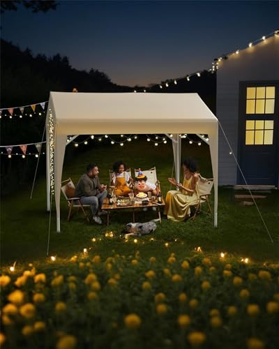Instant Pop Up Canopy 7x7 FT - 60 Second Setup Outdoor Canopy Tent, Portable Sun Rain Shelter with Rustproof Steel Frame, ...