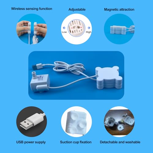 Wireless Induction Aquarium Small Water Pump For Fish Tank,Ultra Quiet 4.5w Fountain Submersible Pump With Adjustable Flow...