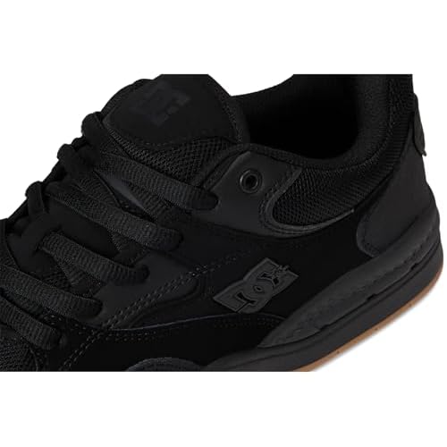DC Men's Ascend Skate Shoe, Black/Black/Gum, 9