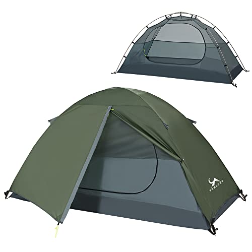 MC TOMOUNT Backpacking Tent 1-2 Person Waterproof Lightweight Double Layer Free-Standing Aluminum Pole for Outdoor Camping...
