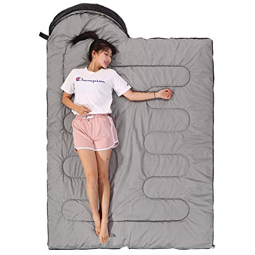 SWTMERRY Sleeping Bag 3 Seasons (Summer, Spring, Fall) Warm & Cool Weather - Lightweight,Waterproof Indoor & Outdoor Use f...