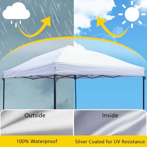 D&ONEHOS 10x10 Canopy Replacement Top, Waterproof Sunshade Canopy Tent Top Roof Cover for Outdoor Garden Patio Pavilion Su...